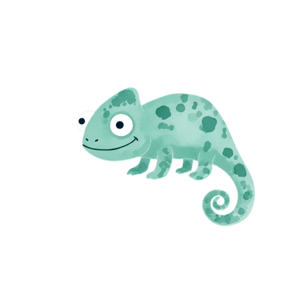 Mascotte le caméléon