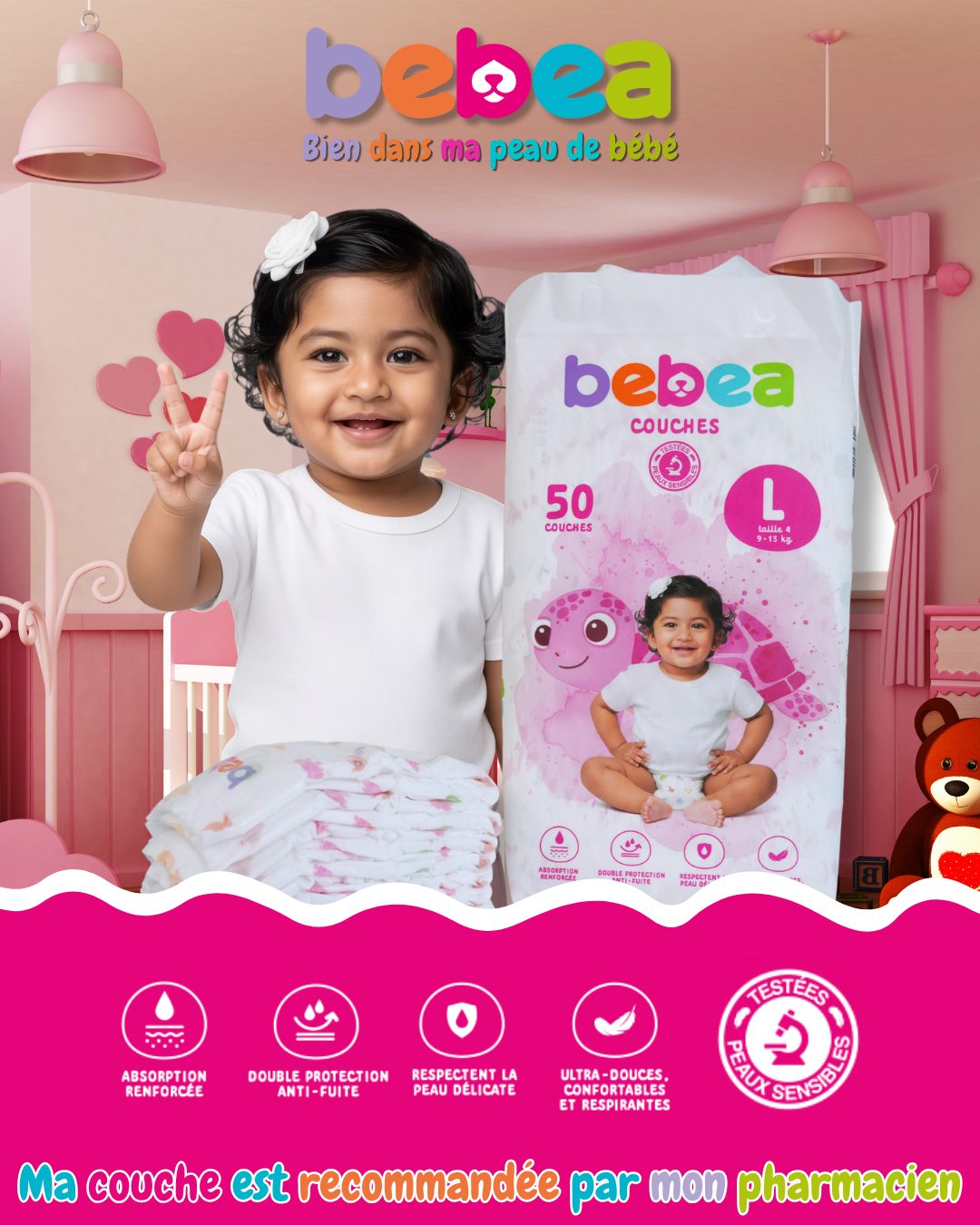 Couches Bebea taille L