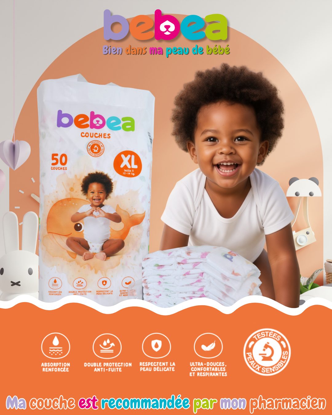 Couches Bebea taille XL